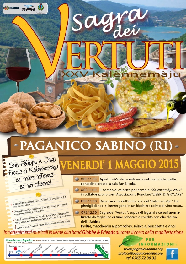 Sagra dei Vertuti - Paganico Sabino (RI) (1/3 Maggio 2015)