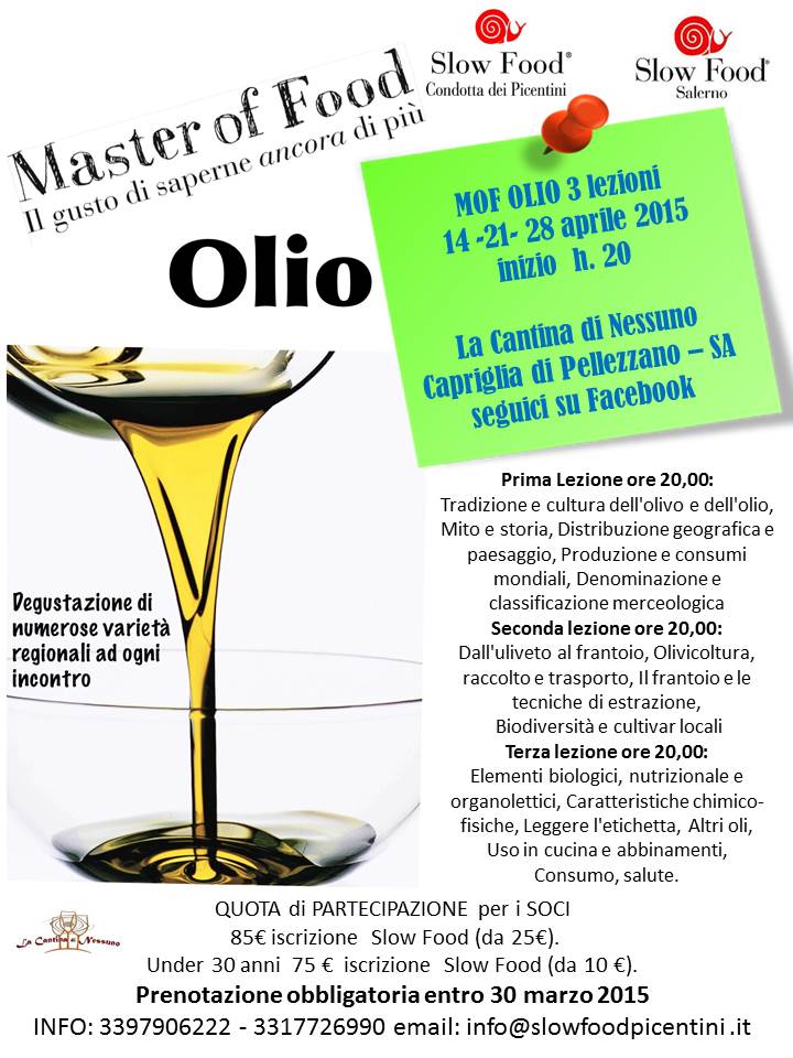 Master of Food Olio - Pellezzano (SA) (14/28 Aprile 2015)