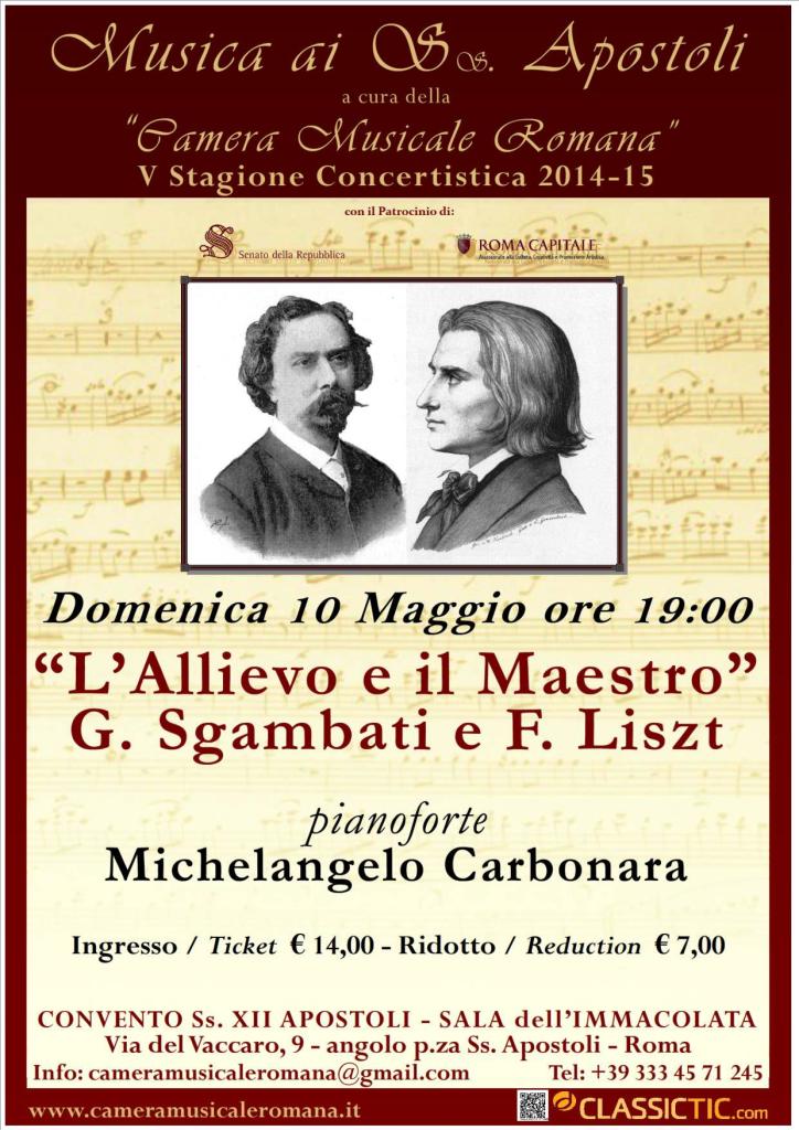 Concerto: L'allievo e il maestro - Roma (10 Maggio 2015)