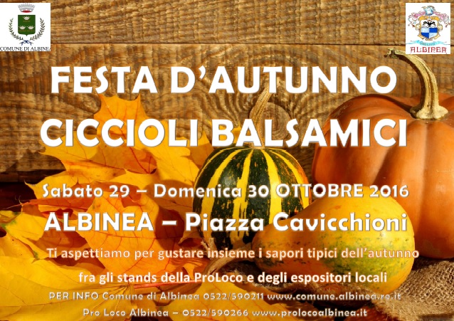 Festa d'autunno Ciccioli Balsamici - Albinea (RE) (29/30 Ottobre 2016)