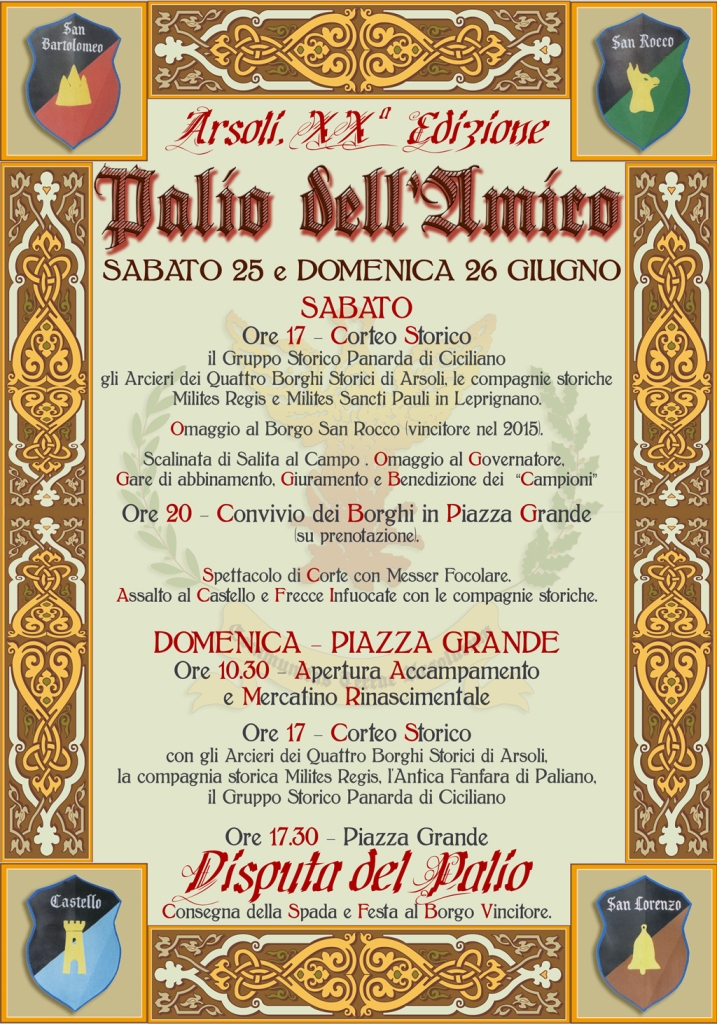 Palio dell'Amico - Arsoli (RM) (25/26 Giugno 2016)