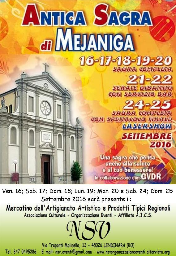 Mercatino Antica Sagra di Mejaniga - Cadoneghe (PD) (16/25 Settembre 2016)