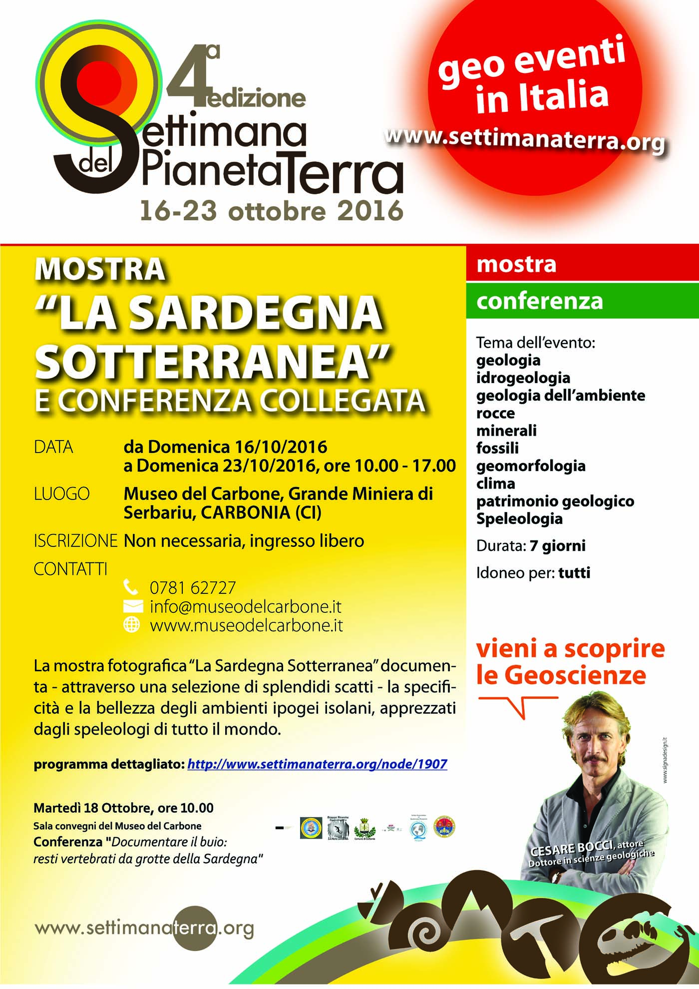 Settimana del Pianeta Terra - Carbonia (16/23 Ottobre 2016)