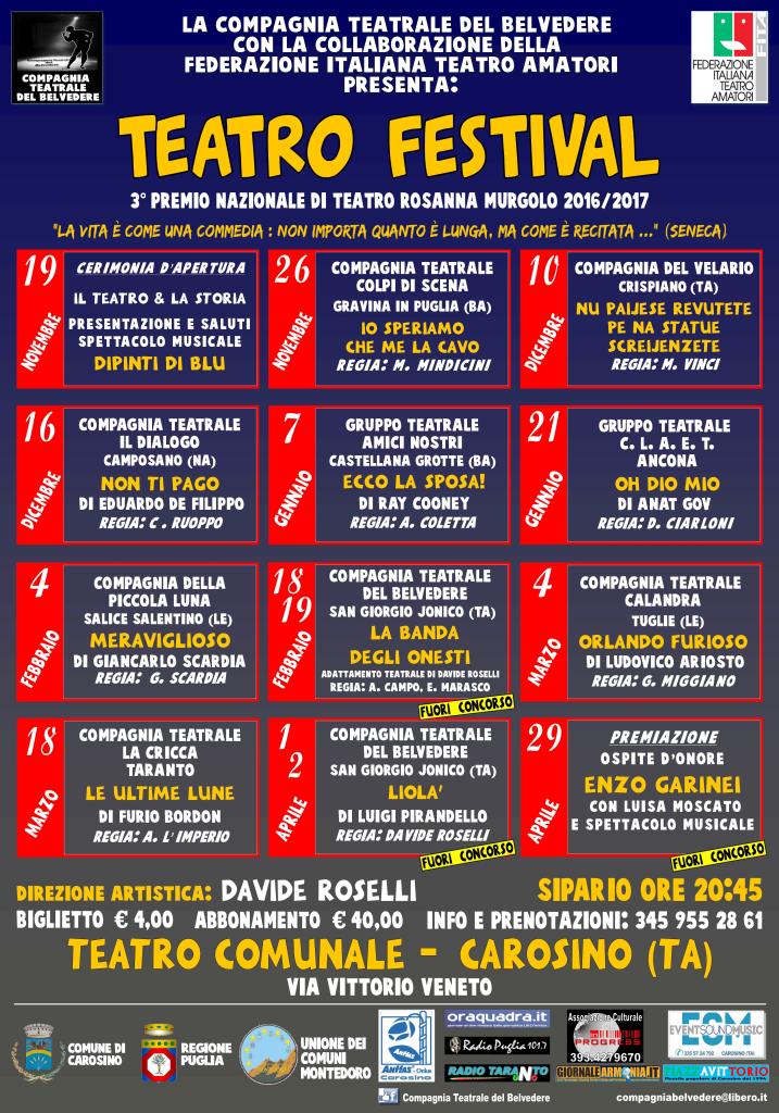 Teatro Festival - Carosino (TA) (19 Novembre 2016 / 29 Aprile 2017)