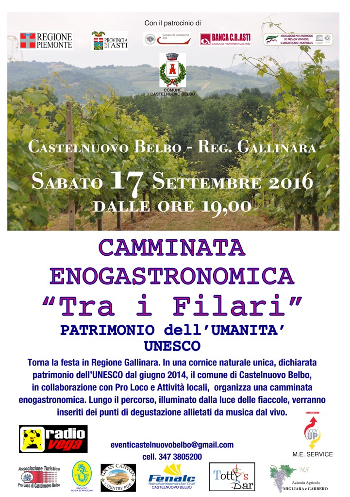 Camminata enogastronomica - Castelnuovo Belbo (AT) (17 Settembre 2016)