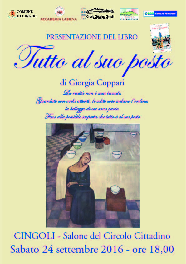 Presentazione libro Giorgia Coppari - Cingoli (MC) (24 Settembre 2016)