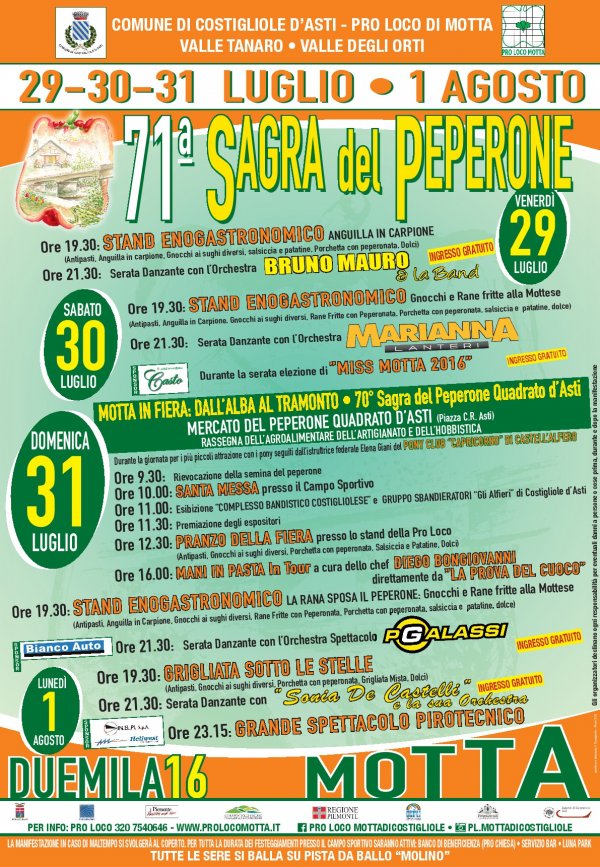 Sagra del Peperone - Costigliole d'Asti (AT) (29 Luglio / 1 Agosto 2016)