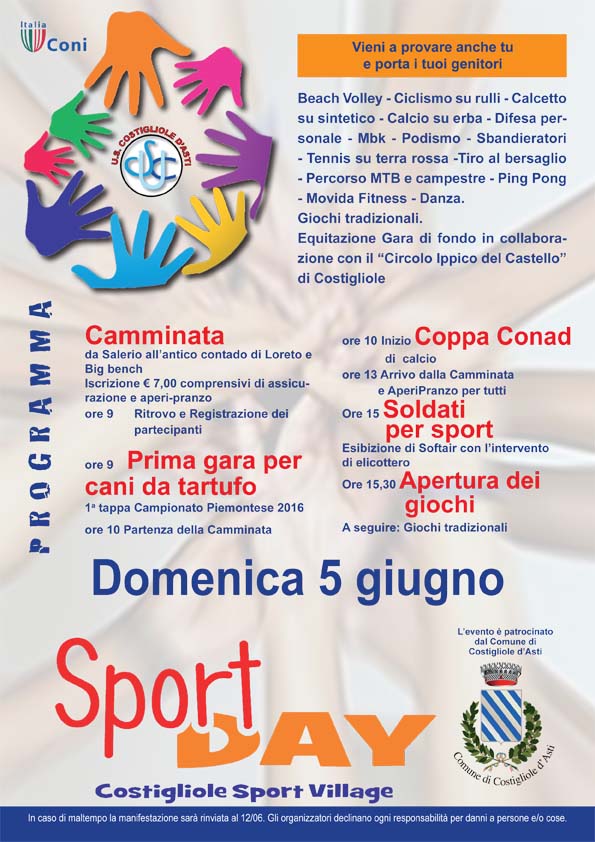 Sport Day - Costigliole d'Asti (AT) (5 Giugno 2016)