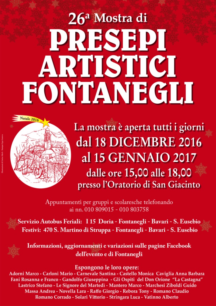 Mostra Presepi Artistici - Fontanegli (GE) (18 Dicembre 2016 / 15 Gennaio 2017)