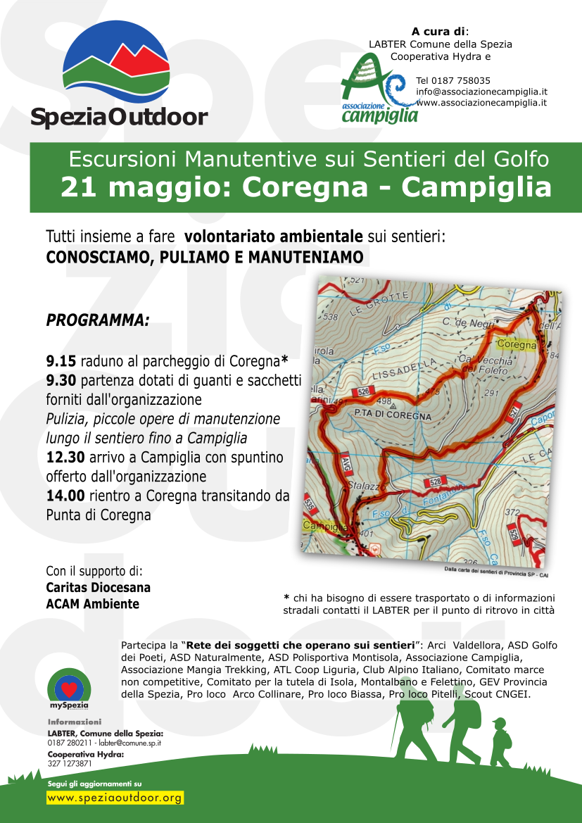 Escursione Coregna Campiglia - La Spezia (21 Maggio 2016)