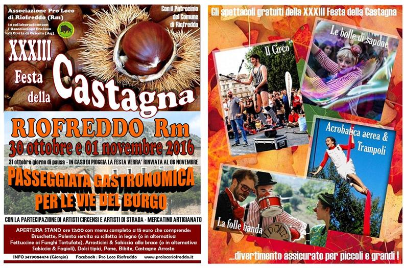 Festa della Castagna - Riofreddo (RM) (30 Ottobre / 1 Novembre 2016)