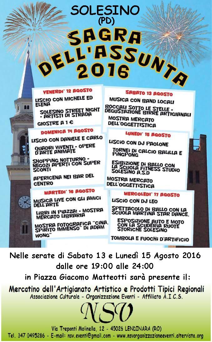 Mercatino della Sagra dell'Assunta - Solesino (PD) (13/15 Agosto 2016)